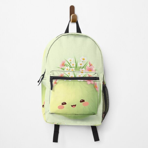 Item preview, cute fuzzy green creature with flowers designed and sold by Pugavatar.