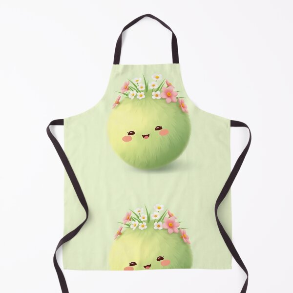 Item preview, cute fuzzy green creature with flowers designed and sold by Pugavatar.