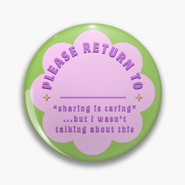 Item preview, Please Return To – Funny Sharing Sticker | Pink & Green Flower Design designed and sold by J00BA.