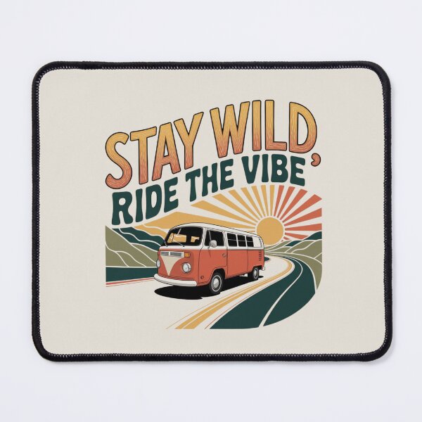 Item preview, Stay Wild, Ride the Vibe – Inspirational Quote designed and sold by FrenchTouch77.