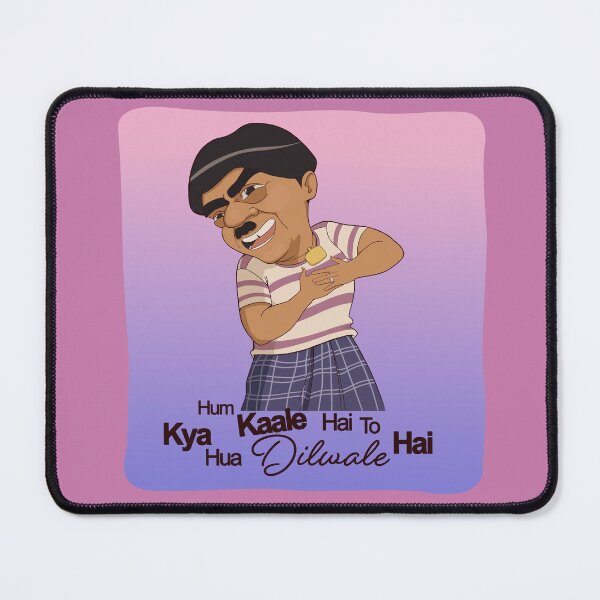 Item preview, Hum Kaale Hai Toh Kya Hua Dilwale Hai – Bollywood Caricature Art designed and sold by Inspired~Souls.