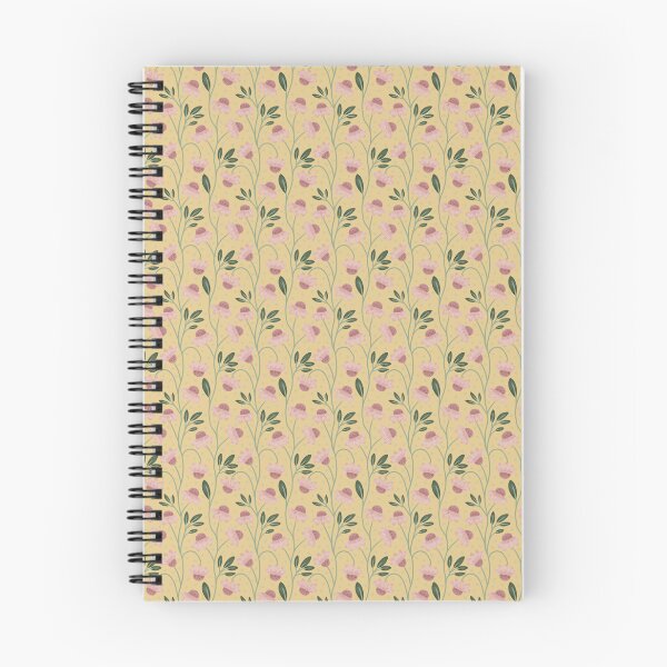 Item preview, Pink Coneflowers on Yellow – Cheerful Cottagecore Floral Pattern designed and sold by StudioMeggi.