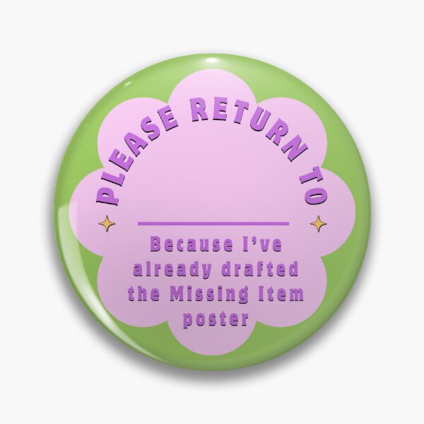 Item preview, Please Return To – Funny Bookplate Sticker | Pink & Green Flower Design designed and sold by J00BA.