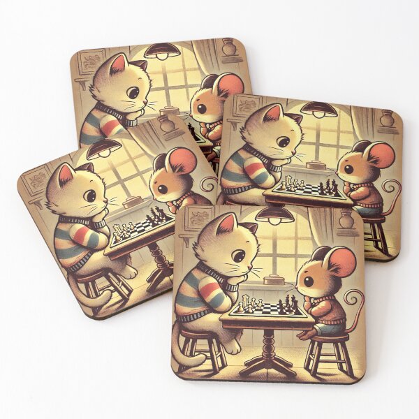 Item preview, Vintage Cat and Mouse Chess Match designed and sold by Tamarage.