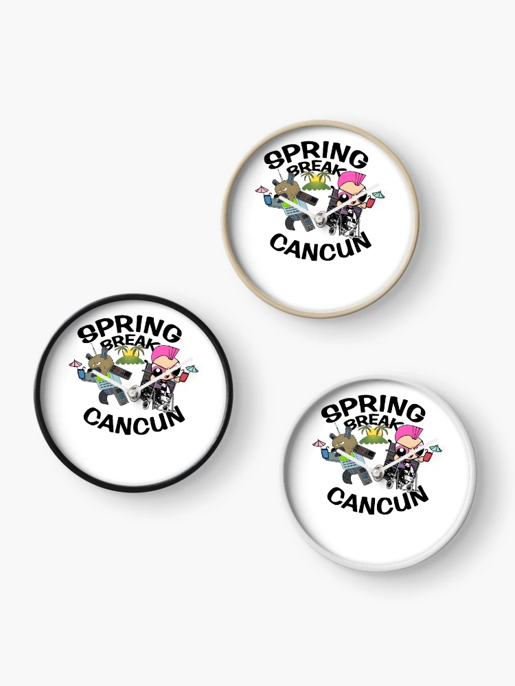 Thumbnail 3 of 4, Clock, Spring Break Cancun designed and sold by RuthKovach.