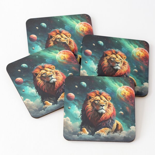 Item preview, Celestial Throne – Cosmic Lion in the Clouds designed and sold by KingCuppaDigitalArt.
