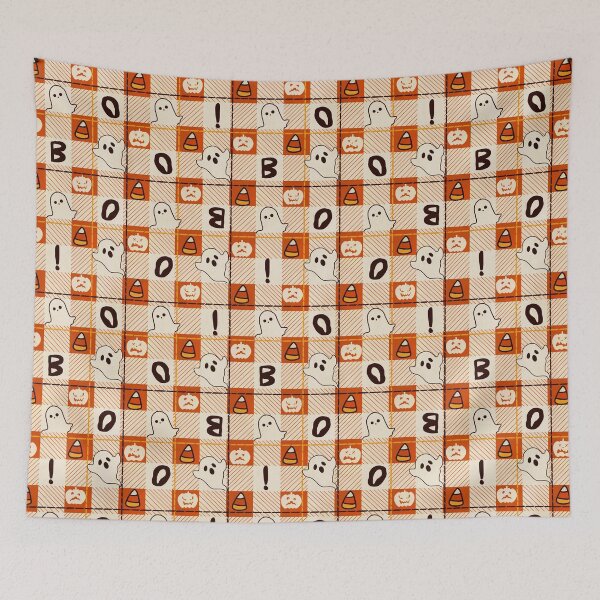 Item preview, Halloween boo plaid  designed and sold by mitalim.