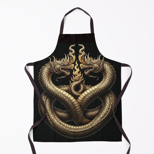 Item preview, Twin Golden Naga Embrace: Mythical Serpent Guardians designed and sold by thitimajarunrat.