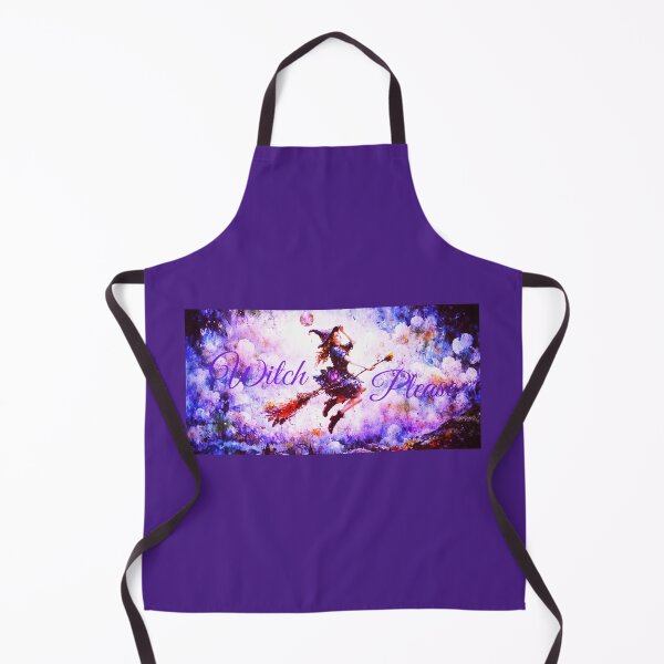 Item preview, Witch Please – Magical Watercolor Witch on Broom designed and sold by LuckyLunaBoutique.