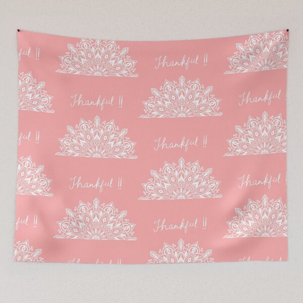 Item preview, Thankful Mandala - Pink & white designed and sold by Shalini Bisht.