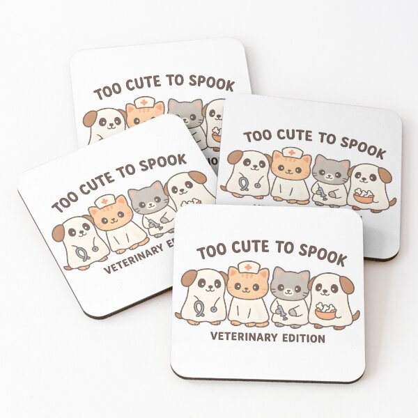 Item preview, Too Cute to Spook – Veterinary Edition | Cute Halloween Pets in Ghost Costumes designed and sold by Bettybee00.