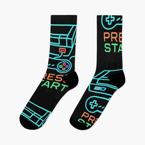 Item preview, Press Start – Retro Neon Gaming Sticker designed and sold by Mango Melt.