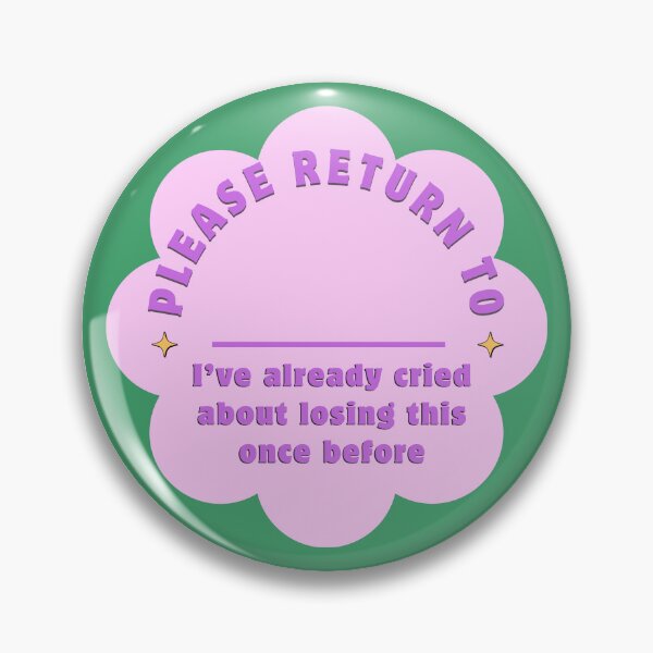 Item preview, Please Return To – Funny Sticker | Purple & Green Flower Design designed and sold by J00BA.