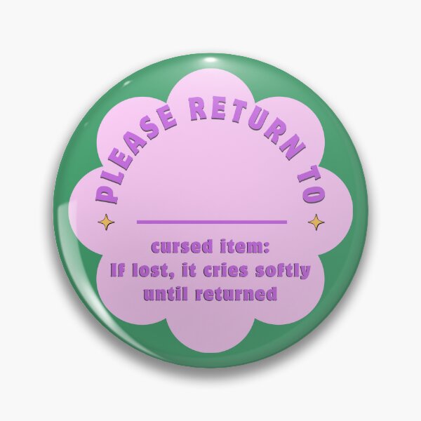 Item preview, Please Return To – Funny Cursed Item Sticker | Purple & Green Flower Design designed and sold by J00BA.