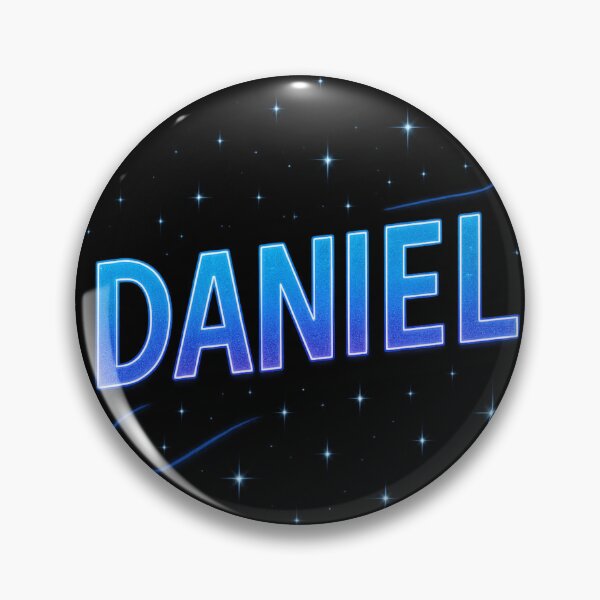 Item preview, Daniel Neon Galaxy Name Design – Cosmic Blue & Purple Glow Typography with Stars for Stickers, Apparel & Gifts designed and sold by DailyVibesCo.