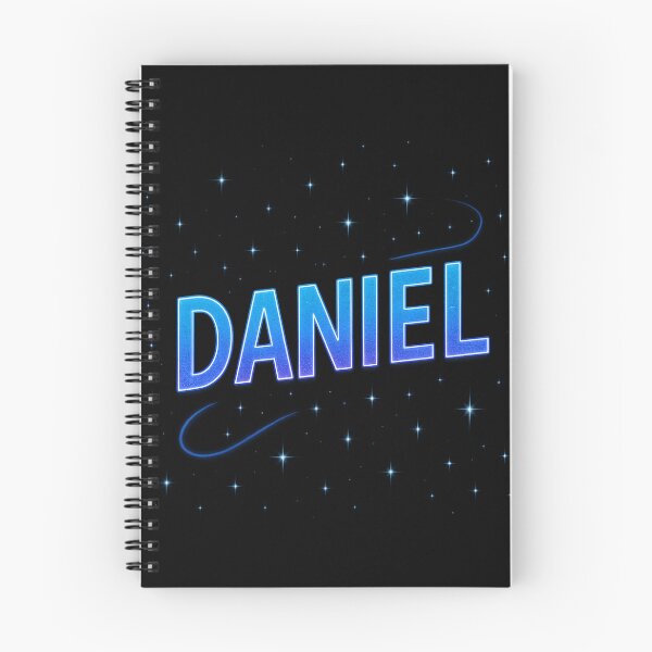 Item preview, Daniel Neon Galaxy Name Design – Cosmic Blue & Purple Glow Typography with Stars for Stickers, Apparel & Gifts designed and sold by DailyVibesCo.