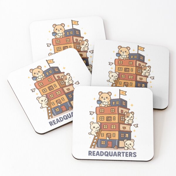 Item preview, Readquarters – Kawaii Chibi Book Building Shirt Design designed and sold by Snackwear Apparel.
