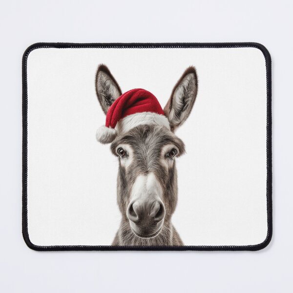 Item preview, Donkey with Christmas Hat – Festive Donkey Xmas Design designed and sold by LazyOwlStore.