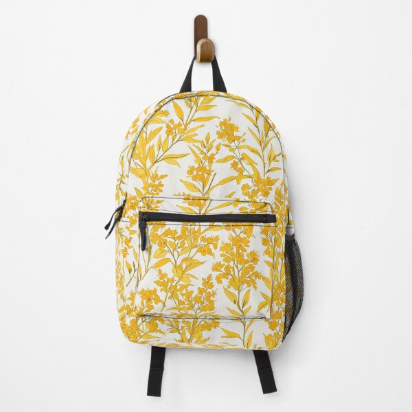Item preview, Bright Yellow Floral Pattern With Golden Branches designed and sold by CoolPixels.