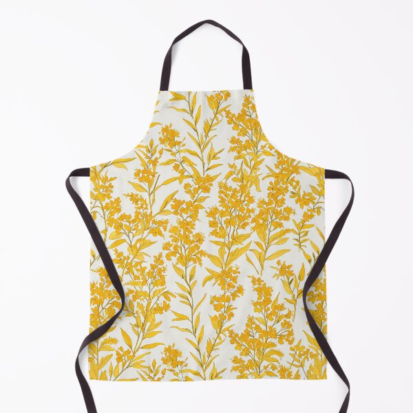 Item preview, Bright Yellow Floral Pattern With Golden Branches designed and sold by CoolPixels.