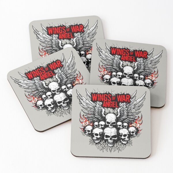 Item preview, Dramatic Black and White Skulls with Red Fire designed and sold by SplashTastic.