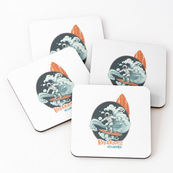 Item preview, Surfing Astronaut Riding Big Waves designed and sold by Orange Tropics.