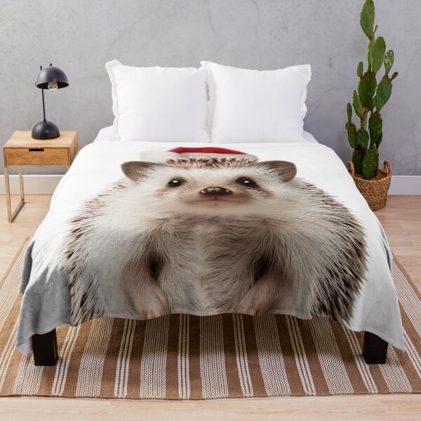 Item preview, Hedgehog with Christmas Hat – Festive Hedgehog Xmas Design designed and sold by LazyOwlStore.