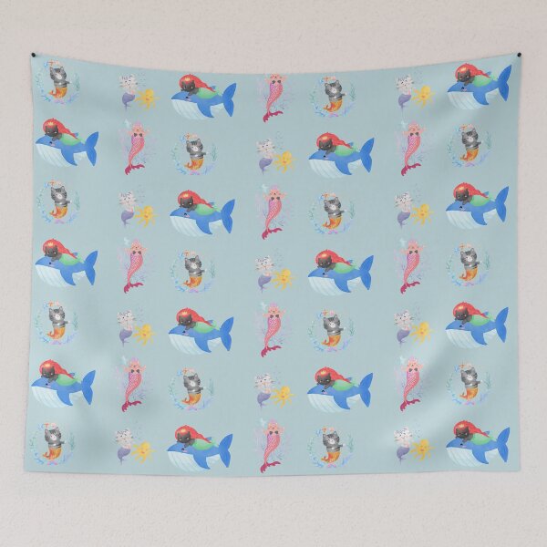 Item preview,  Cat Mermaid cute designed and sold by Playful Strokes pom@pom.