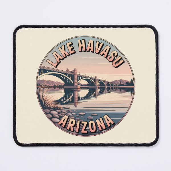 Item preview, Lake Havasu Retro Sunset Badge Sticker designed and sold by Horizon Tales.