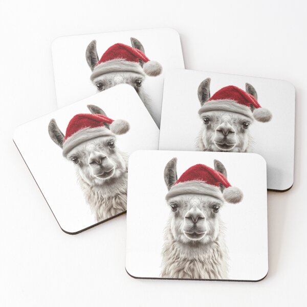 Item preview, Llama with Christmas Hat – Festive Llama Xmas Design designed and sold by LazyOwlStore.