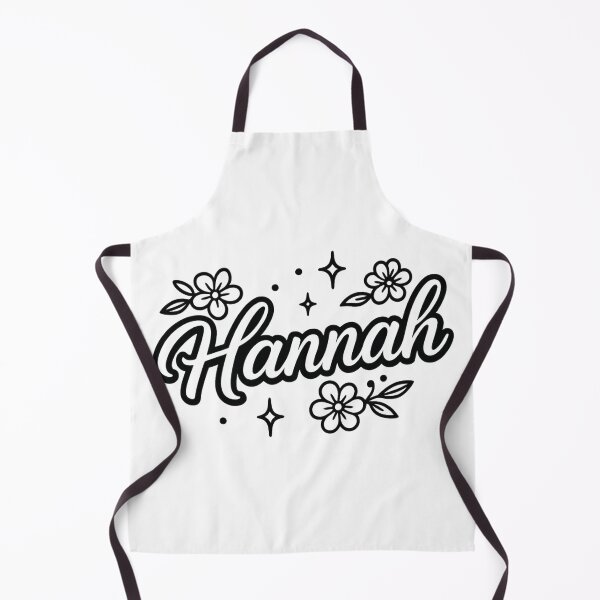 Item preview, Hannah Name Design – Elegant White Cursive with Black Outline & Floral Accents for Stickers, Apparel & Gifts designed and sold by DailyVibesCo.
