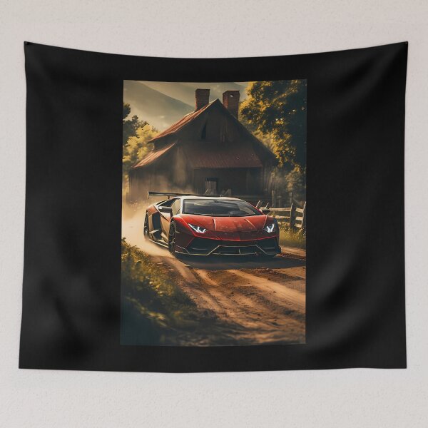 Item preview,  Supercar Kicks Up Dust On Countryside Road designed and sold by Erikamacho.