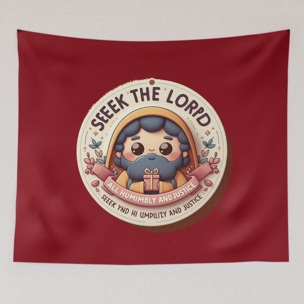 Item preview,  Zephaniah 2:3 Bible Verse Label – Seek the Lord with Humility and Justice, designed and sold by PaintMeWorld.