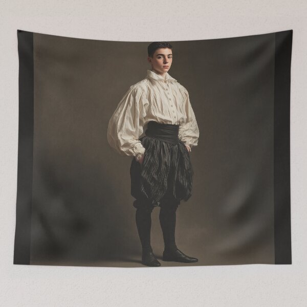 Item preview, Caravaggio Style Street Portrait – Baroque Chiaroscuro Meets Modern Fashion Art designed and sold by ChibiKolossus.