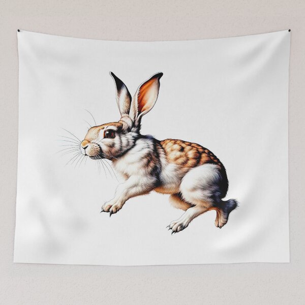 Item preview, Dynamic Leaping Wild Rabbit: Detailed Animal Illustration designed and sold by LanaGustavsson.
