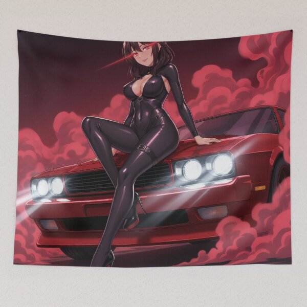 Item preview, Waifu on Muscle Car – Sensual Anime Art designed and sold by GerwantSHOP.