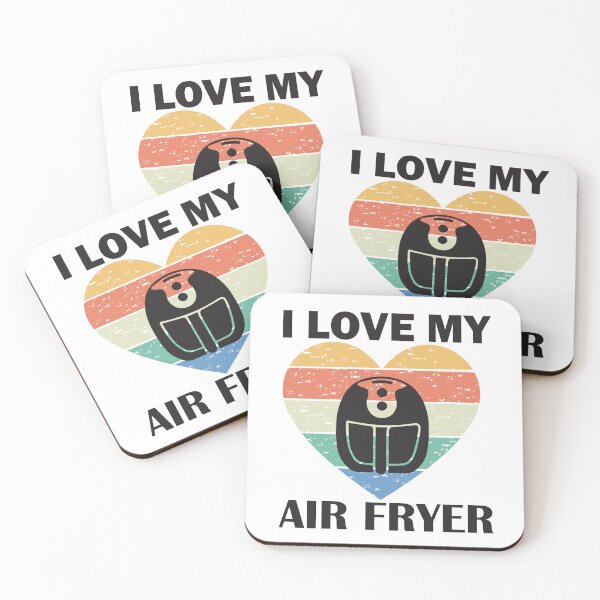 Item preview, I Love My Air Fryer – Cute Striped Heart Air Fryer Design designed and sold by EmeraldeaArt.