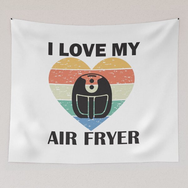 Item preview, I Love My Air Fryer – Cute Striped Heart Air Fryer Design designed and sold by EmeraldeaArt.
