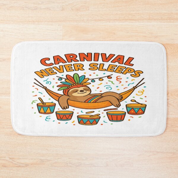 Item preview, Carnival Never Sleeps – Funny Brazilian Rio de Janeiro Design designed and sold by Globalcitytees.