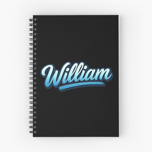Item preview, William Name Design – 3D Metallic Silver & Blue Gradient Typography for Stickers, Apparel & Gifts designed and sold by DailyVibesCo.