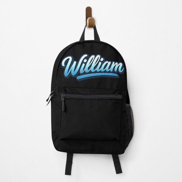Item preview, William Name Design – 3D Metallic Silver & Blue Gradient Typography for Stickers, Apparel & Gifts designed and sold by DailyVibesCo.