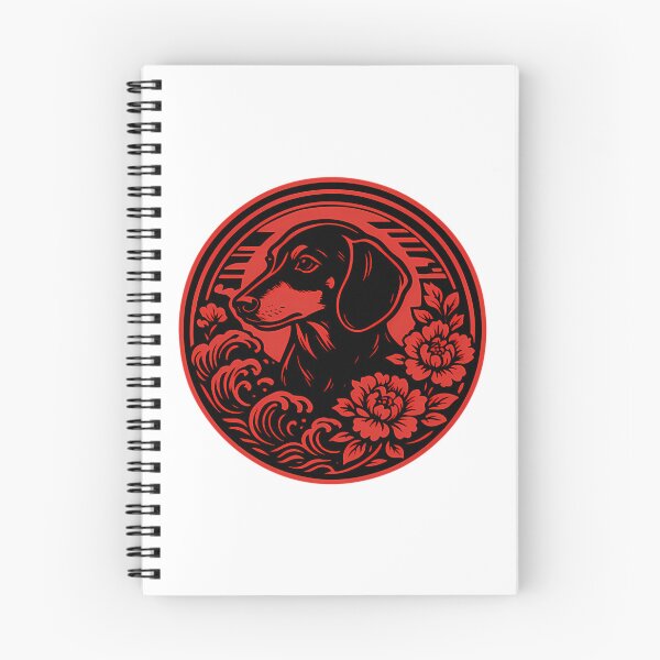 Item preview, Dachshund Floral Emblem designed and sold by roslexfulsia.