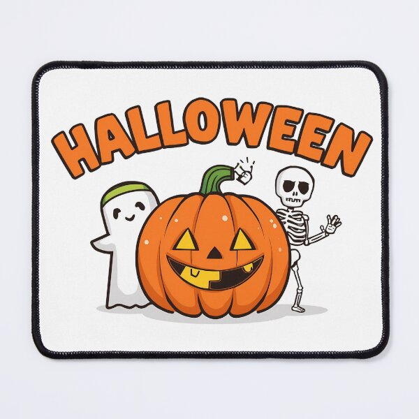 Item preview, Spooky Halloween scene with skeletons ghosts and pumpkins. designed and sold by PWDigitalArt.