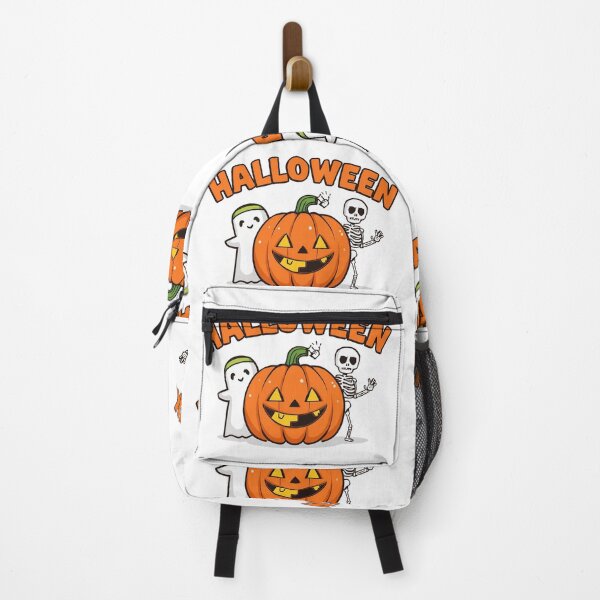 Item preview, Spooky Halloween scene with skeletons ghosts and pumpkins. designed and sold by PWDigitalArt.