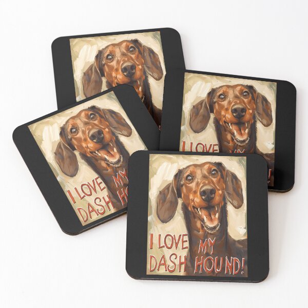 Item preview, I Love My Dash Hound designed and sold by roslexfulsia.