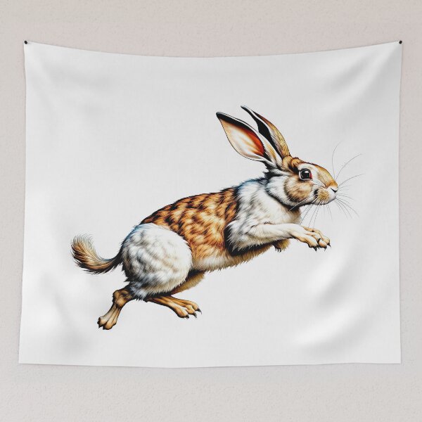 Item preview, Dynamic Leaping Wild Rabbit: Detailed Animal Illustration designed and sold by LanaGustavsson.