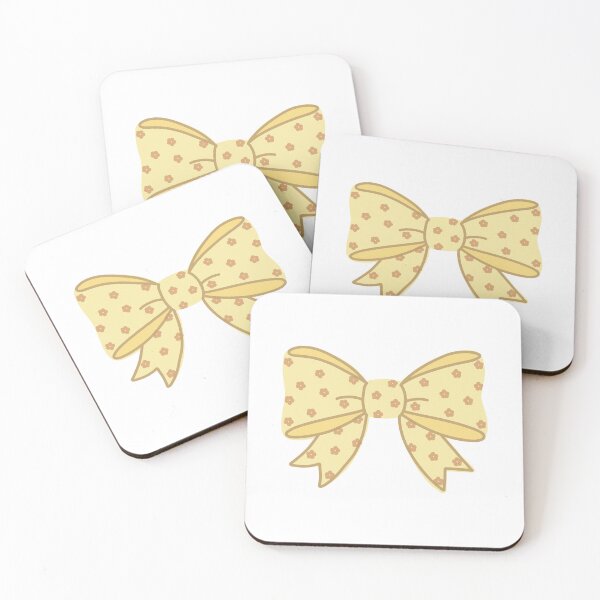 Item preview, Yellow Bow With Flowers| Cute Kawaii Aesthetic Ribbon Design designed and sold by PinFlick.