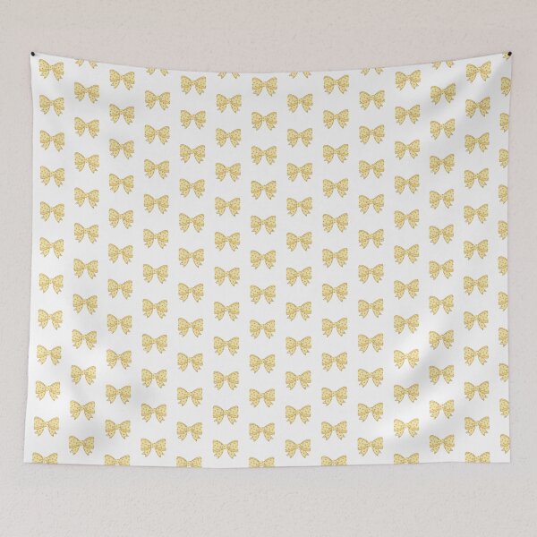 Item preview, Yellow Bow With Flowers| Cute Kawaii Aesthetic Ribbon Design designed and sold by PinFlick.