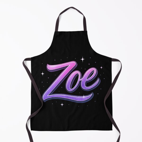 Item preview, Zoe Name Design – 3D Metallic Pink & Purple Gradient Typography with Sparkles for Stickers, Apparel & Gifts designed and sold by DailyVibesCo.