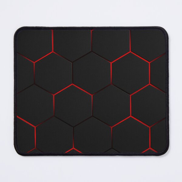 Item preview, Red Glow Hex Pattern designed and sold by Kaleidoscope Print.